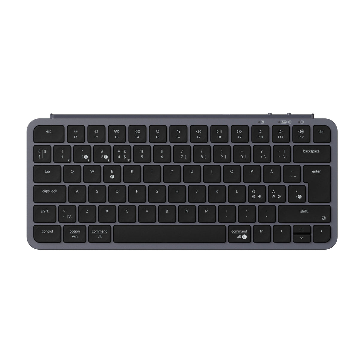 Keychron B1 Pro Ultra Slim Wireless Keyboard Space Gray ISO Nordic