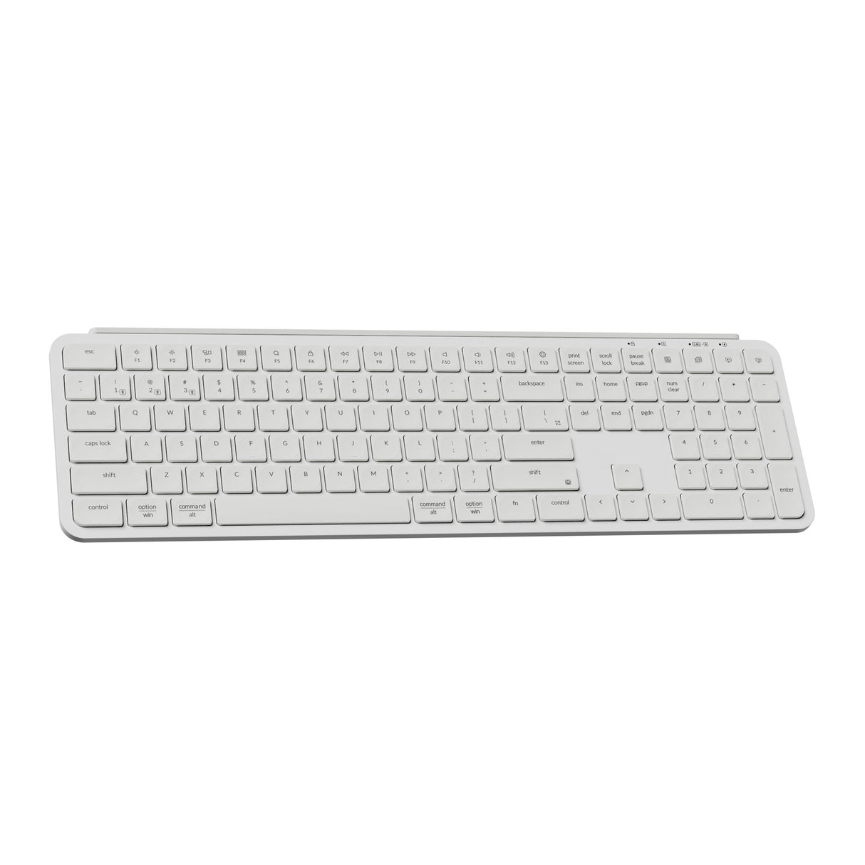 Keychron B6 Pro Ultra Slim Wireless Keyboard full size Layout for Mac Windows Linux Ivory White