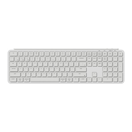 Keychron B6 Pro Ultra Slim Wireless Keyboard full size Layout for Mac Windows Linux Ivory White