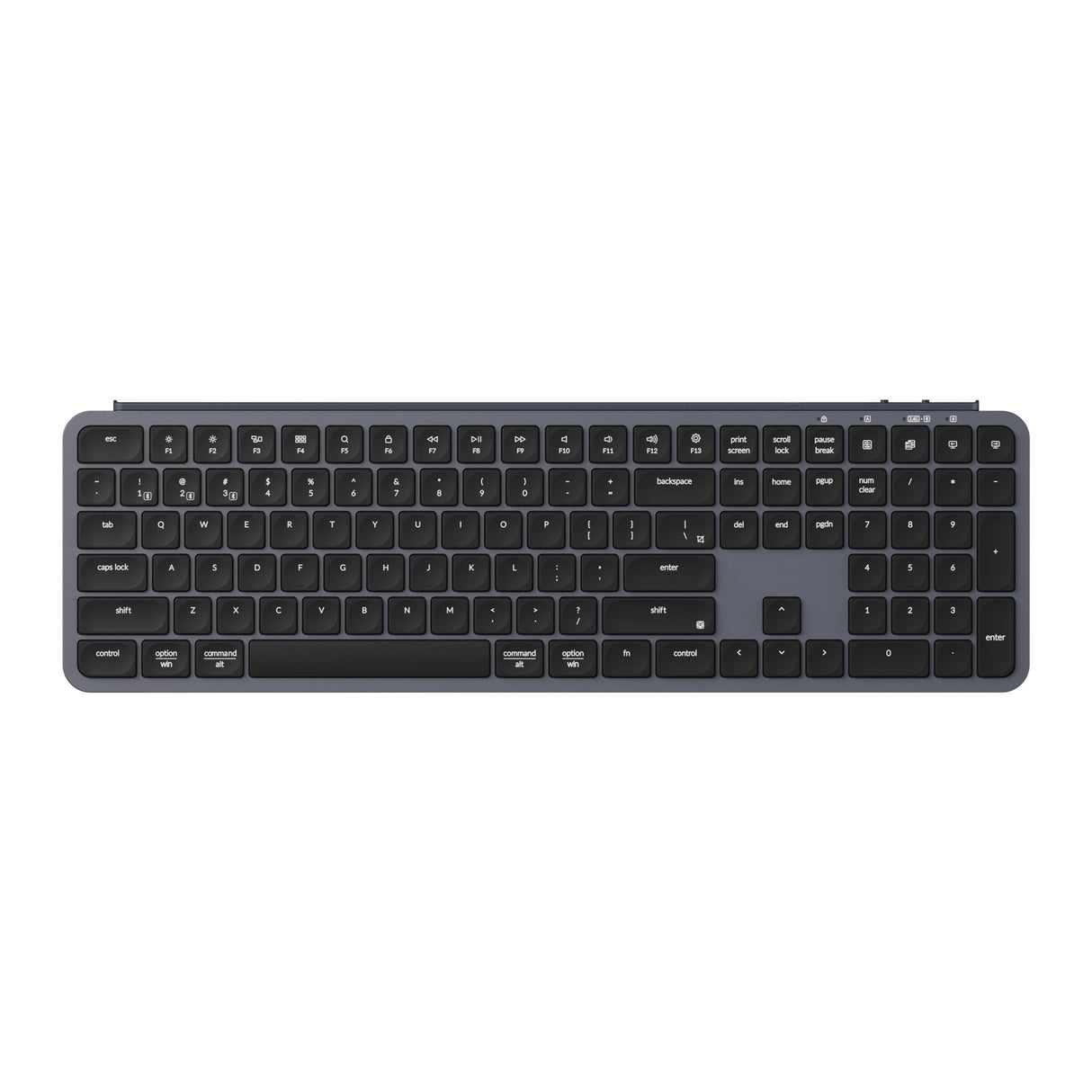 Keychron B6 Pro Ultra Slim Wireless Keyboard full size Layout for Mac Windows Linux Space Gray