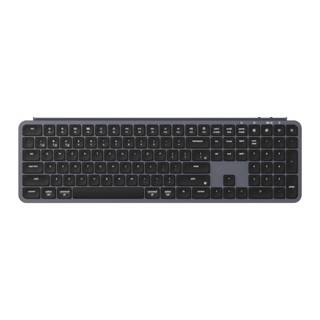 Keychron B6 Pro Ultra Slim Wireless Keyboard full size Layout for Mac Windows Linux Space Gray