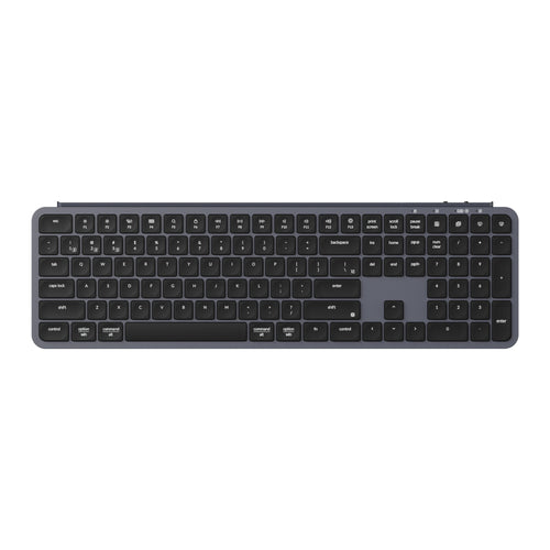 Keychron B6 Pro Ultra Slim Wireless Keyboard full size Layout for Mac Windows Linux Space Gray