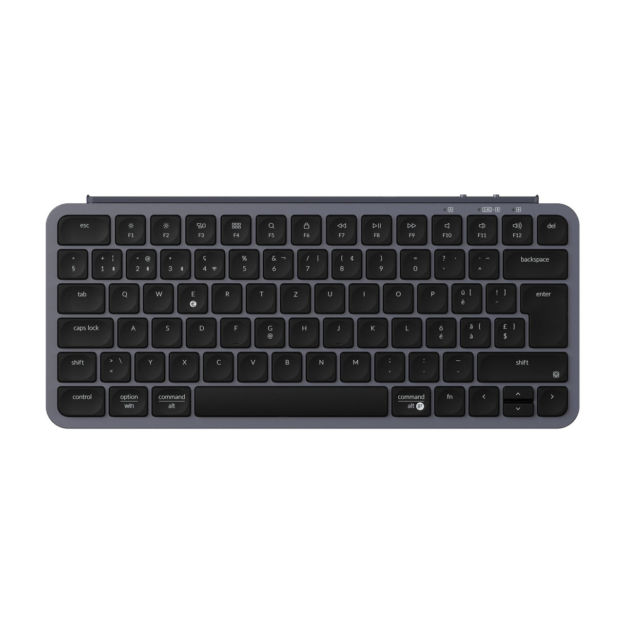 Keychron B1 Pro Ultra Slim Wireless Keyboard Space Gray ISO Swiss