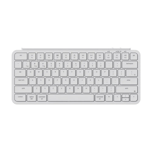 Keychron B1 Pro Ultra Slim Wireless Keyboard 75 Percent Layout for Mac Windows and Android Ivory White