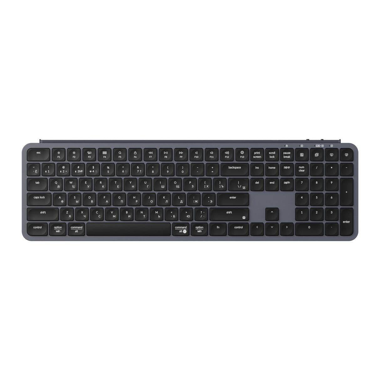 Keychron B6 Pro Ultra Slim Wireless Keyboard Space Grey Russian-ISO