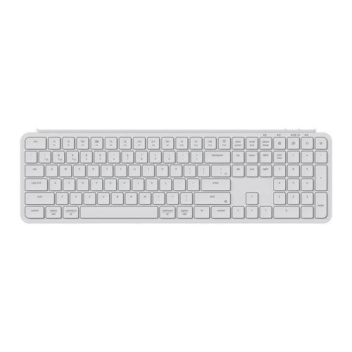 Keychron B6 Pro Ultra Slim Wireless Keyboard full size Layout for Mac Windows Linux Ivory White