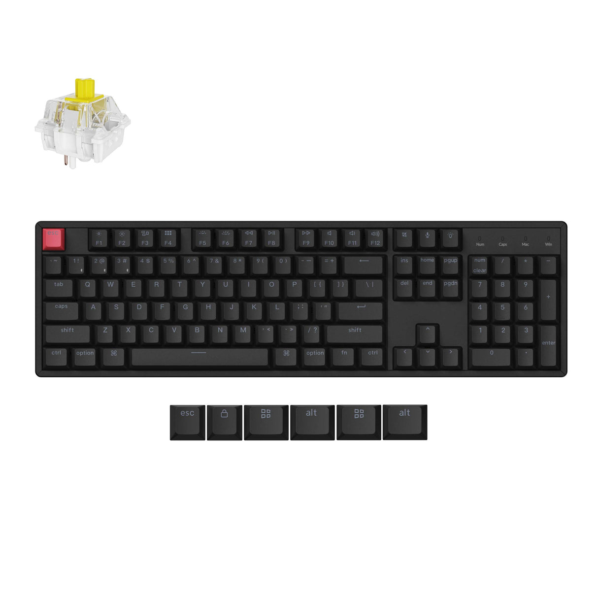 Keychron K10 Version 2 Wireless Mechanical Keyboard Aluminum Frame Keychron Super Banana Switch