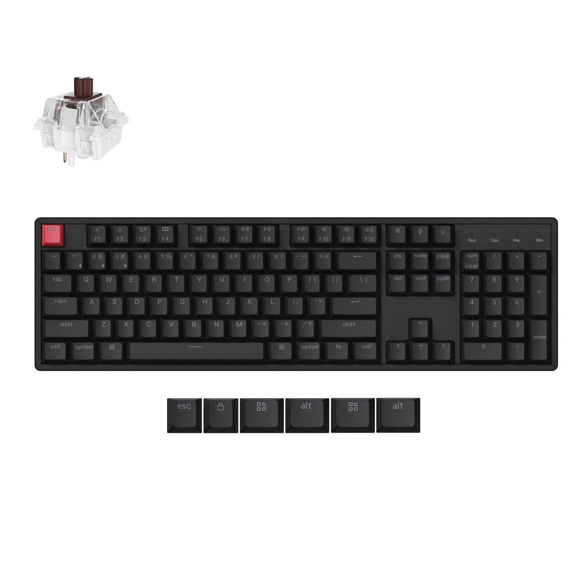 Keychron K10 Version 2 Wireless Mechanical Keyboard Aluminum Frame Keychron Super Brown Switch