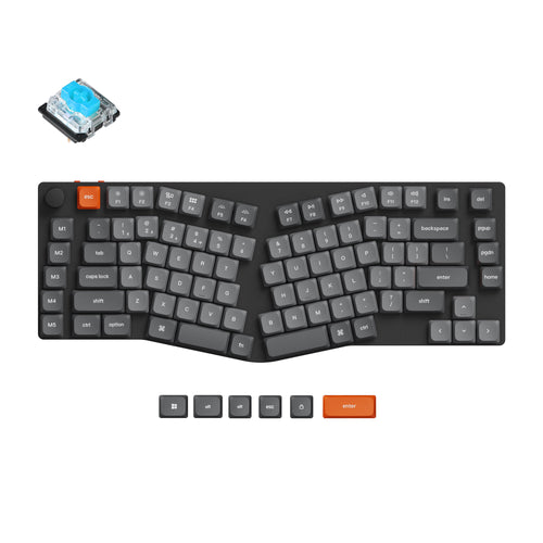 Keychron K15 Max ultra slim wireless custom mechanical keyboard Gateron Blue