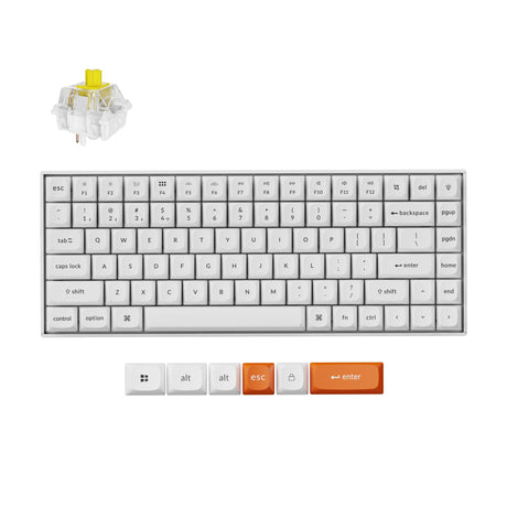 Keychron K2 Max QMK Wireless Custom Mechanical Keyboard RGB Backlight 75% Layout Fully Assembled for Mac Windows Linux Hot Swappable Keychron Super Banana