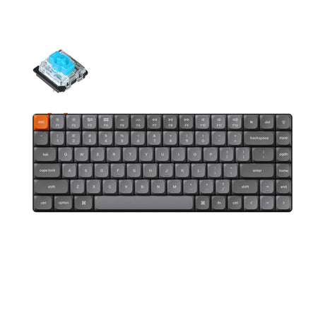 Keychron K3 Max QMK VIA Wireless Custom Mechanical Keyboard 75% Layout Fully Assembled for Mac Windows Linux Gateron Low Profile Blue