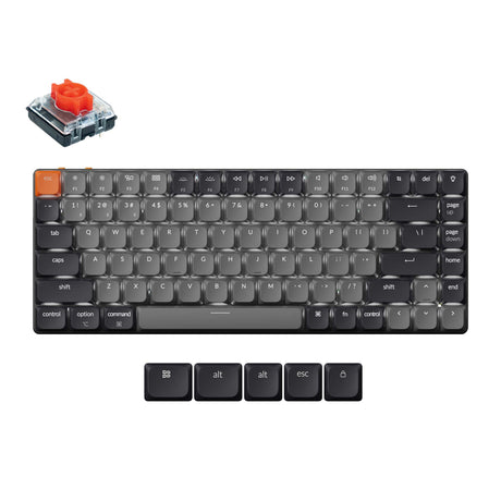 Keychron K3 Version 3 Ultra Slim Wireless Mechanical Keyboard Low Profile Red Switch WIth White Backlight