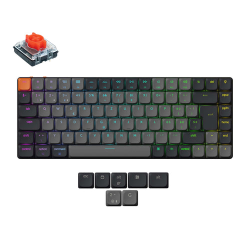 Keychron K3 Version 3 Ultra Slim Wireless Mechanical Keyboard Swiss-ISO Low Profile Red Switch