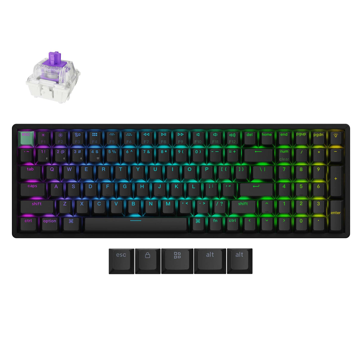 Keychron K4 HE 96 Percent Layout Wireless Magnetic Switch Custom Keyboard Standard Version RGB Backlight Double-Shot PBT Keycaps