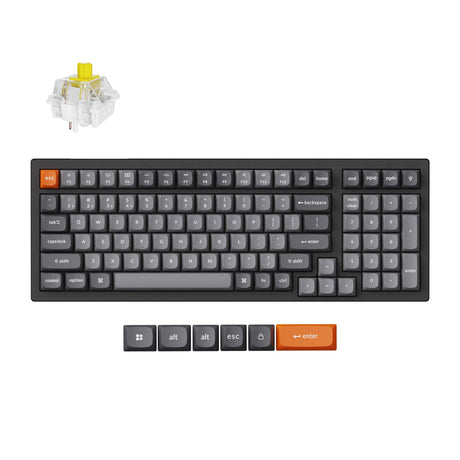 Keychron K4 Max QMK Wireless Custom Mechanical Keyboard 96% Layout Fully Assembled for Mac Windows Linux Keychron Super Banana