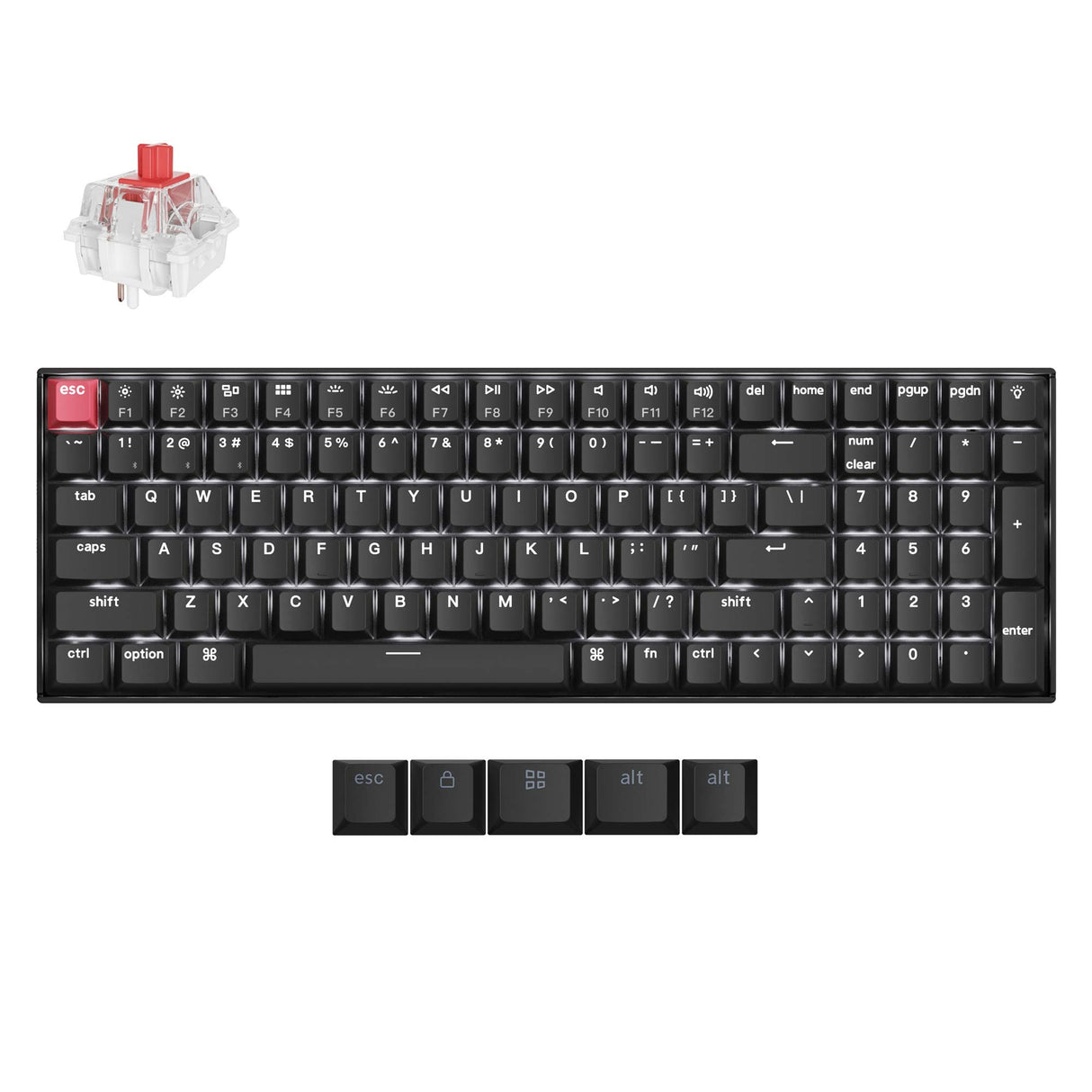 Keychron K4 Version 3 Wireless Mechanical Keyboard Keychron Super Red Switch