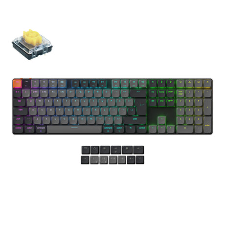 Keychron K5 Version 2 QMK Ultra-Slim Wireless Custom Mechanical Keyboard Banana Switch-UK