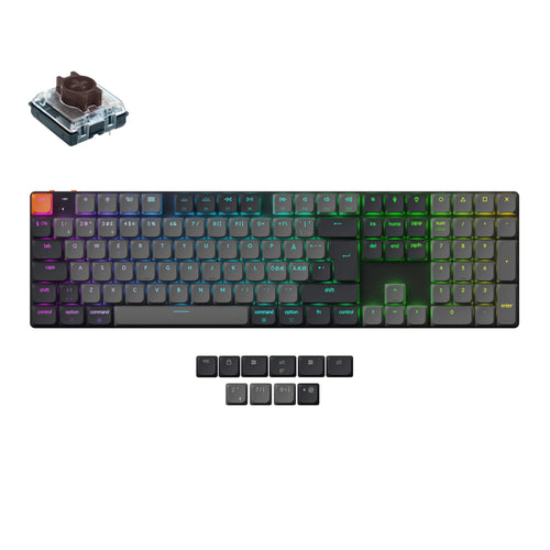 Keychron K5 Version 2 QMK Ultra-Slim Wireless Custom Mechanical Keyboard Brown Switch-Nordic