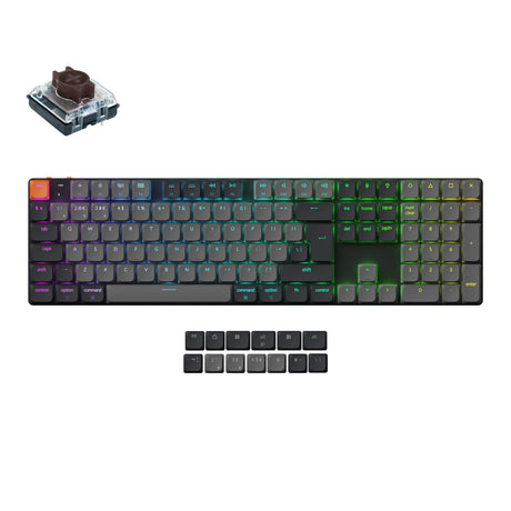 Keychron K5 Version 2 QMK Ultra-Slim Wireless Custom Mechanical Keyboard Brown Switch-UK