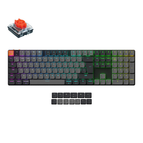 Keychron K5 Version 2 QMK Ultra-Slim Wireless Custom Mechanical Keyboard Red Switch-UK