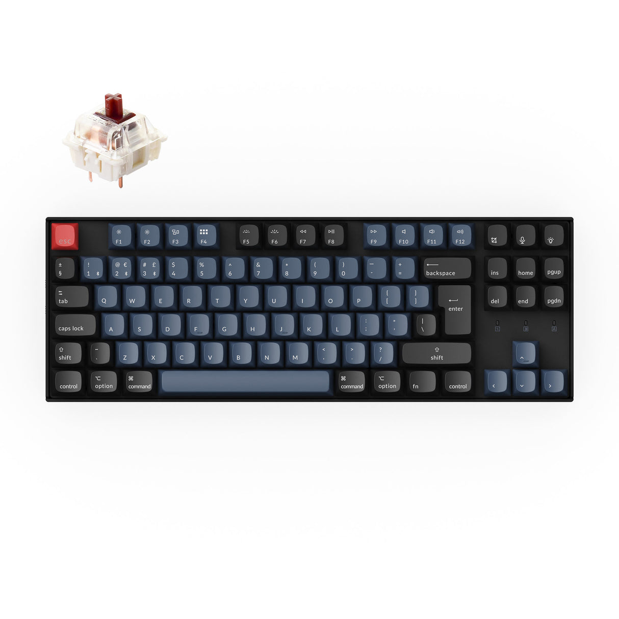 Keychron K8 Pro QMK/VIA Wireless Mechanical Keyboard UK ISO Layout for Mac Windows Gateron G Pro mechanical brown switch