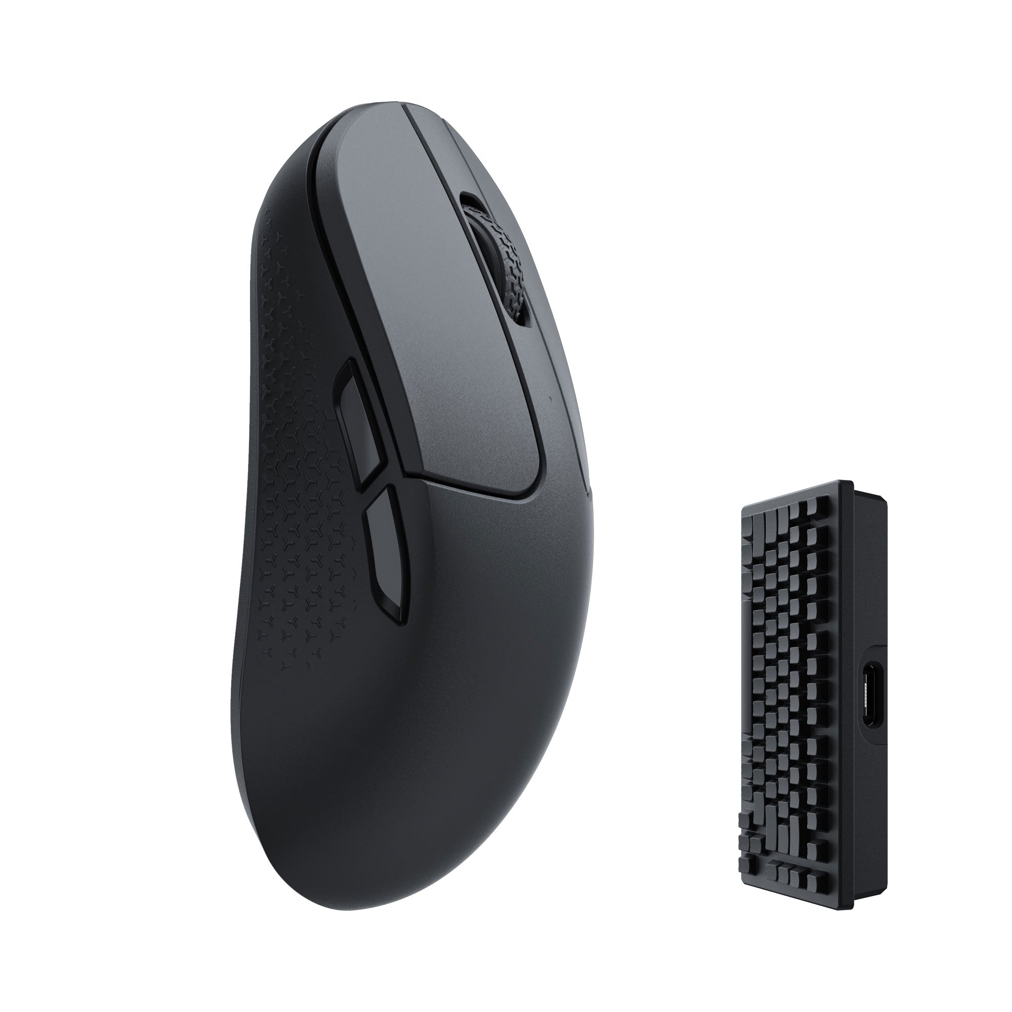 Wireless Mouse USB Glass Flat – Black/White