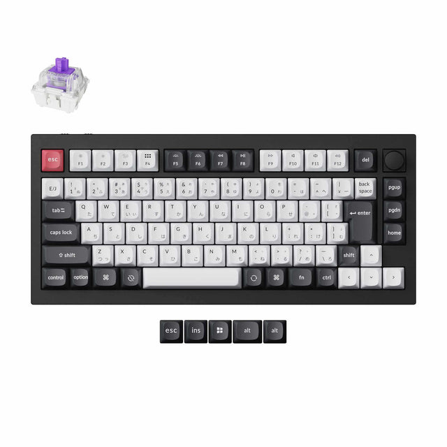 Keychron Q1 HE QMK Wireless Custom Keyboard Carbon Black JIS Layout