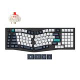 Keychron Q13 Max QMK Wireless Custom Mechanical Keyboard 96 percent Alice Layout Aluminum Black Fully Assembled Knob For Mac Windows Linux Gateron Jupiter Red