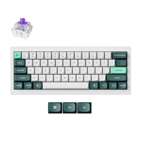 Keychron-Q4-HE-QMK-Wireless-Custom-Keyboard-Full-Aluminum-Shell-White-Frame-Double-Rail-Magnetic-Nebula-Switch