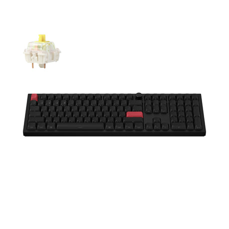 Keychron Q6 Max QMK VIA Wireless Custom Mechanical Keyboard 100% Layout Aluminum Black Side-Printed PBT Keycaps for Mac Windows Linux Gateron Jupiter Banana