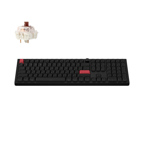 Keychron Q6 Max QMK VIA Wireless Custom Mechanical Keyboard 100% Layout Aluminum Black Side-Printed PBT Keycaps for Mac Windows Linux Gateron Jupiter Brown