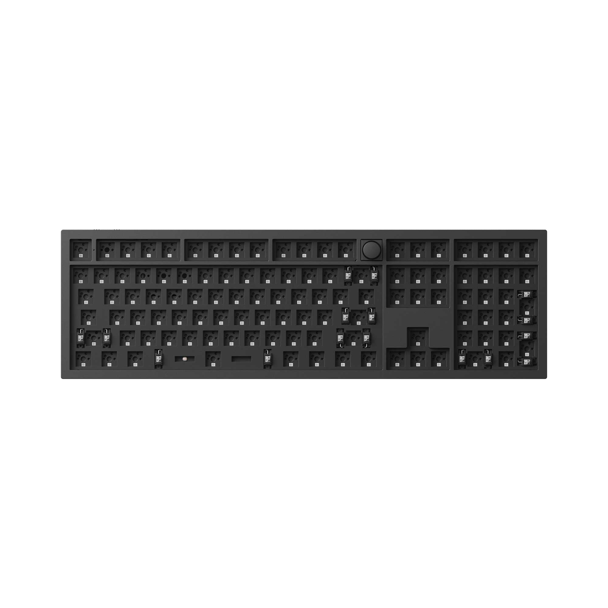 Keychron Q6 Max QMK VIA Wireless Custom Mechanical Keyboard 100% Layout Aluminum Black for Mac Windows Linux Barebone Knob