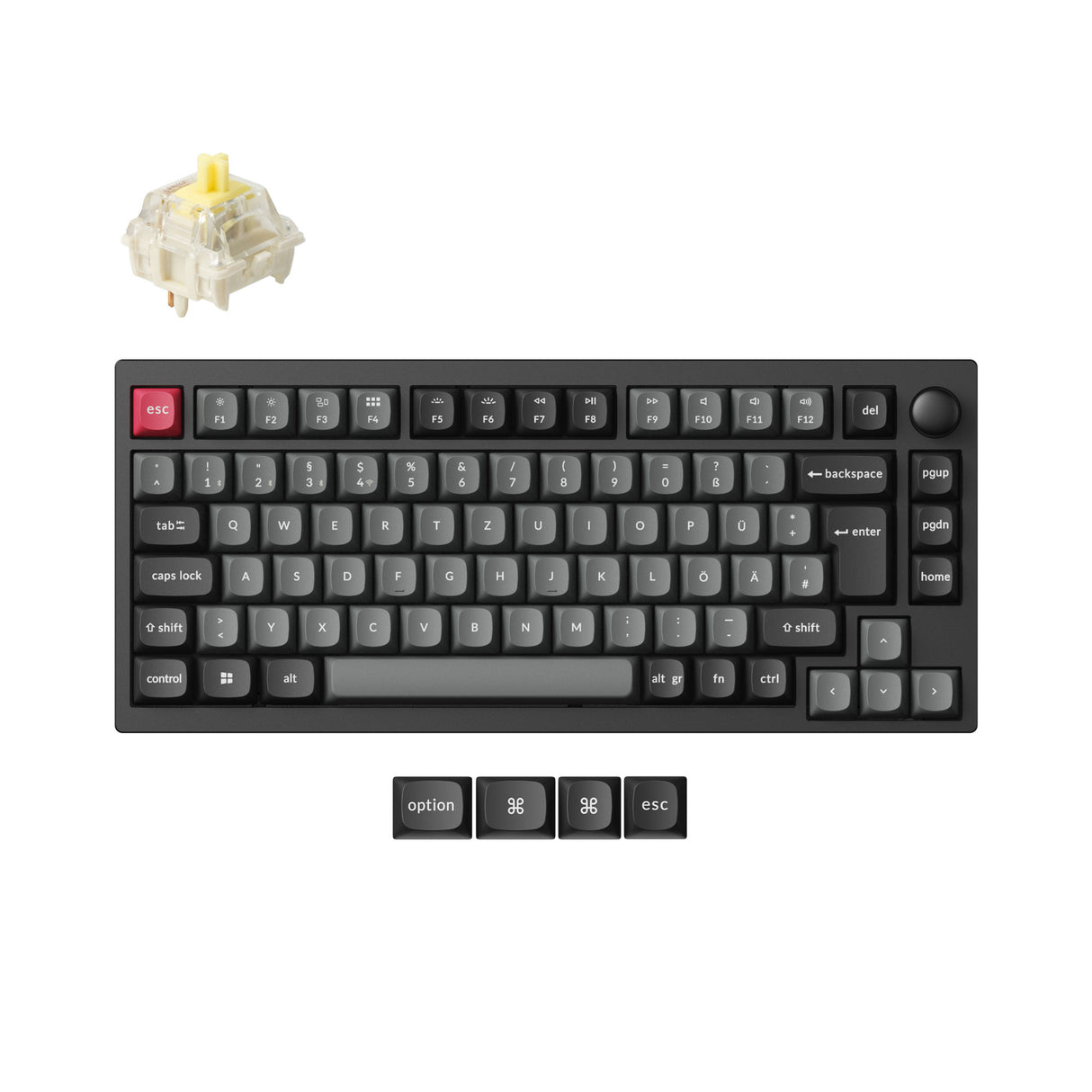 Lemokey P1 Pro QMK Wireless Custom Mechanical Keyboard Keychron Super Banana Version DE ISO Layout Keyboard