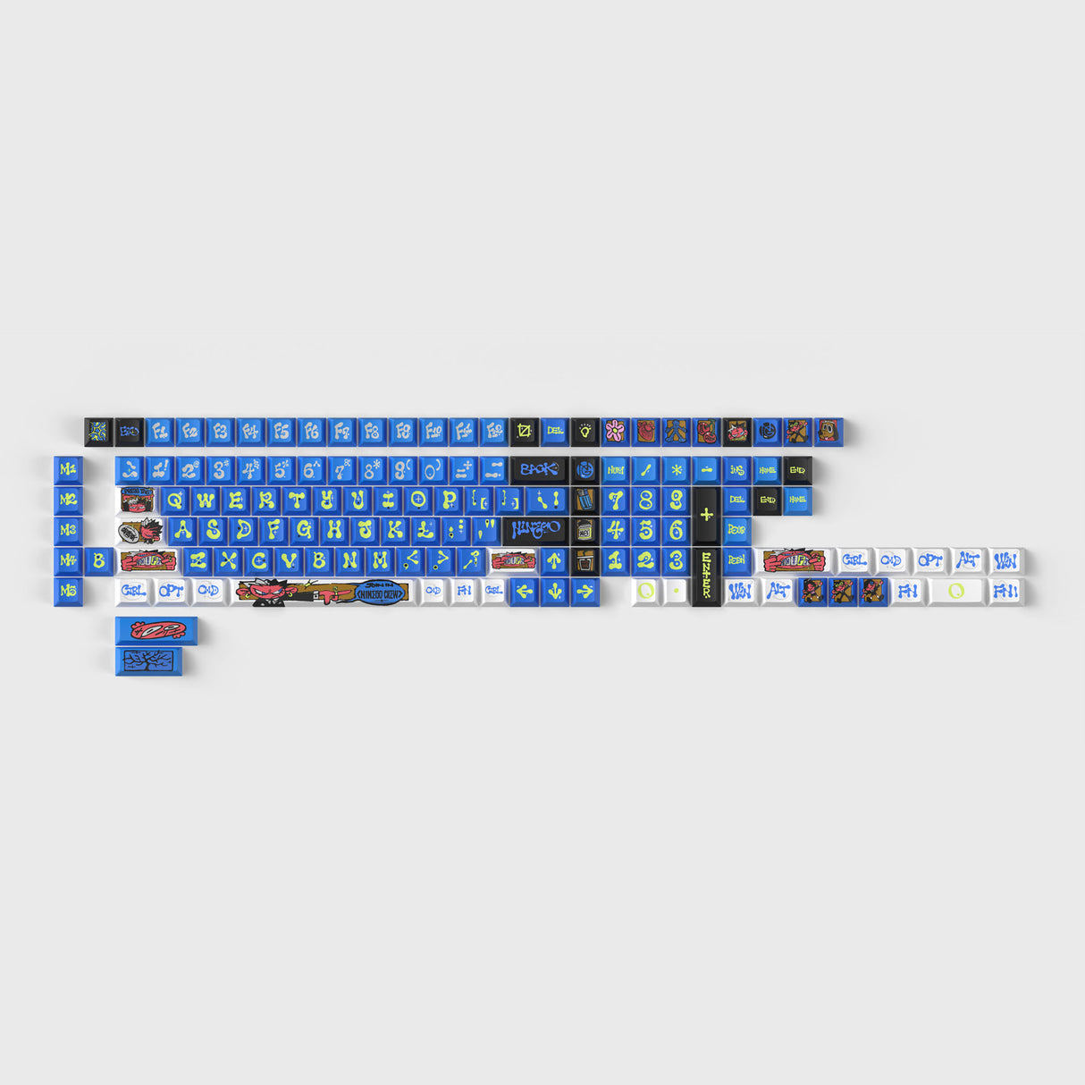 NINEGO Blue - Cherry Profile Dye-Sub PBT Full Keycap Set