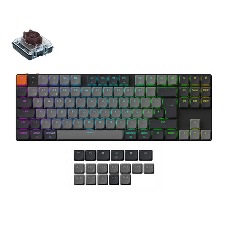 Keychron K1 Version 6 Ultra Slim Wireless Mechanical Keyboard DE-ISO Low Profile Brown Switch