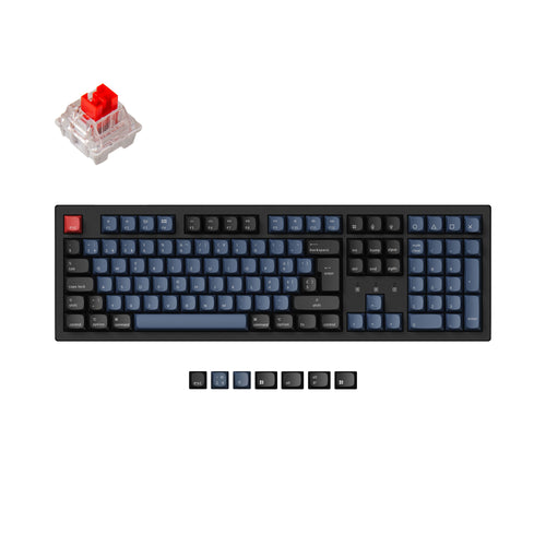 Keychron K10 Pro QMK VIA custom mechanical keyboard 100 percent layout Mac Windows Linux hot-swappable Keychron K Pro switch red ISO Swiss layout