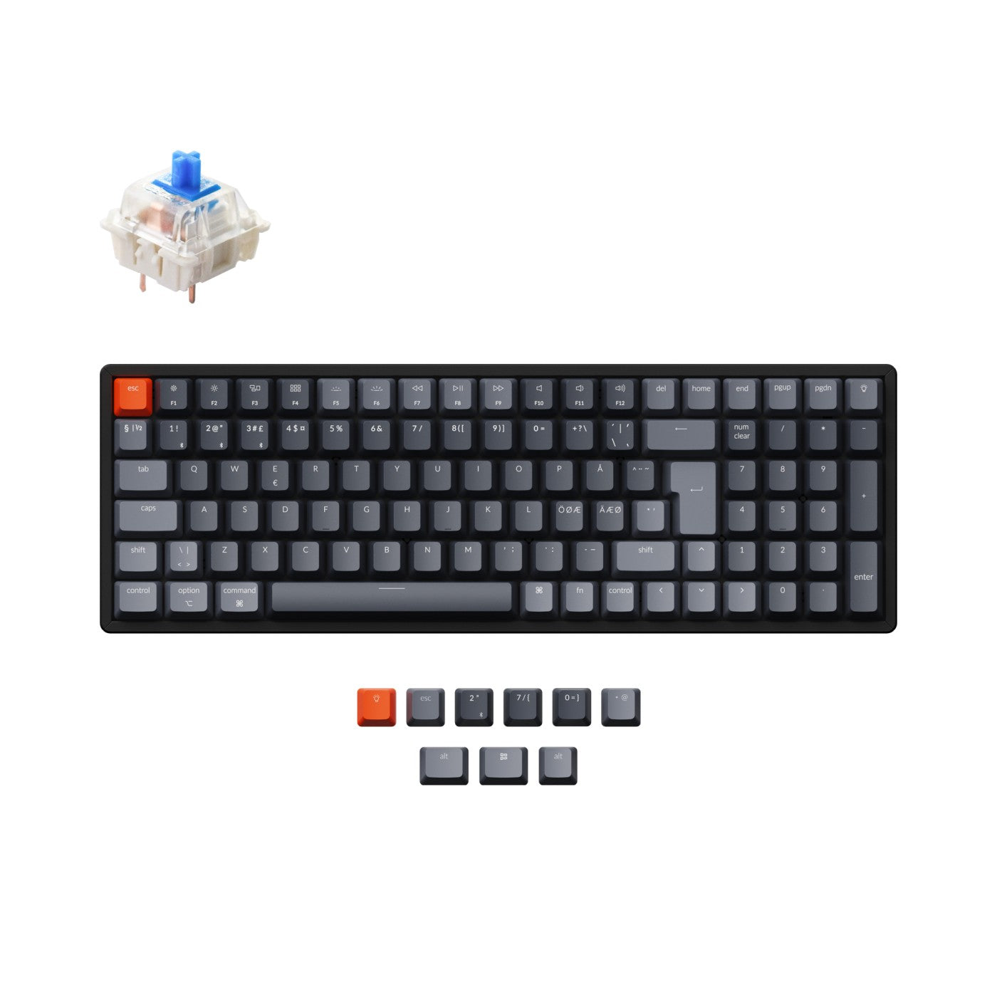 Keychron K4 Wireless Mechanical Keyboard (Nordic ISO Layout) - Version 2