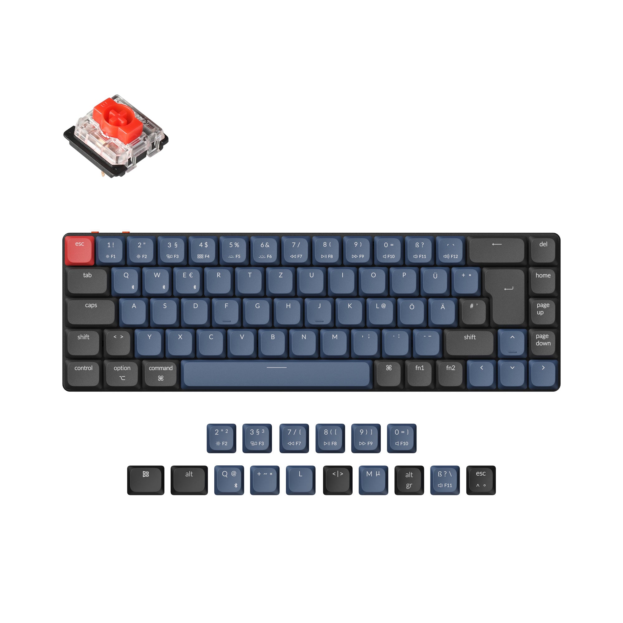 Keychron K7 Pro QMK/VIA Wireless Custom Mechanical Keyboard ISO 