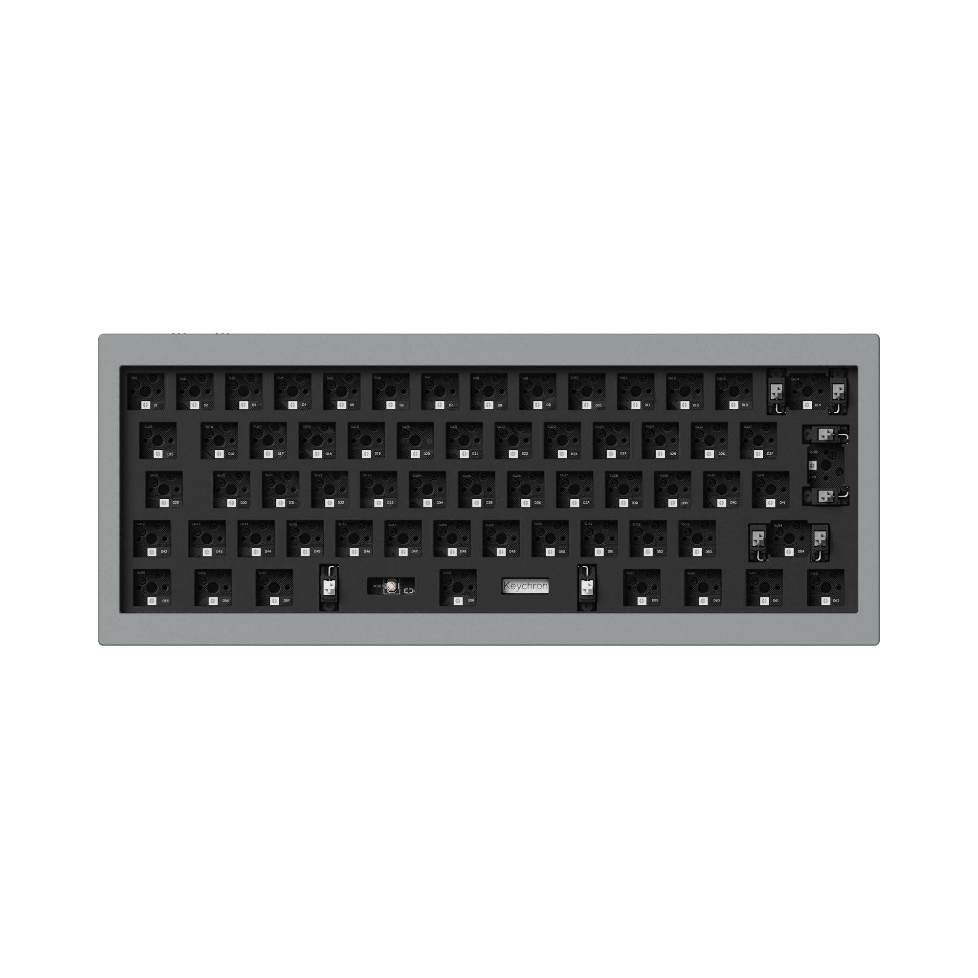 Keychron Q4 Pro QMK/VIA wireless custom mechanical keyboard 60 percent layout full aluminum grey frame for Mac WIndows Linux with RGB backlight and hot-swappable barebone ISO