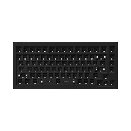 Keychron V1 QMK/VIA Custom Mechanical Keyboard Barebone version Black frame for Mac Windows Linux