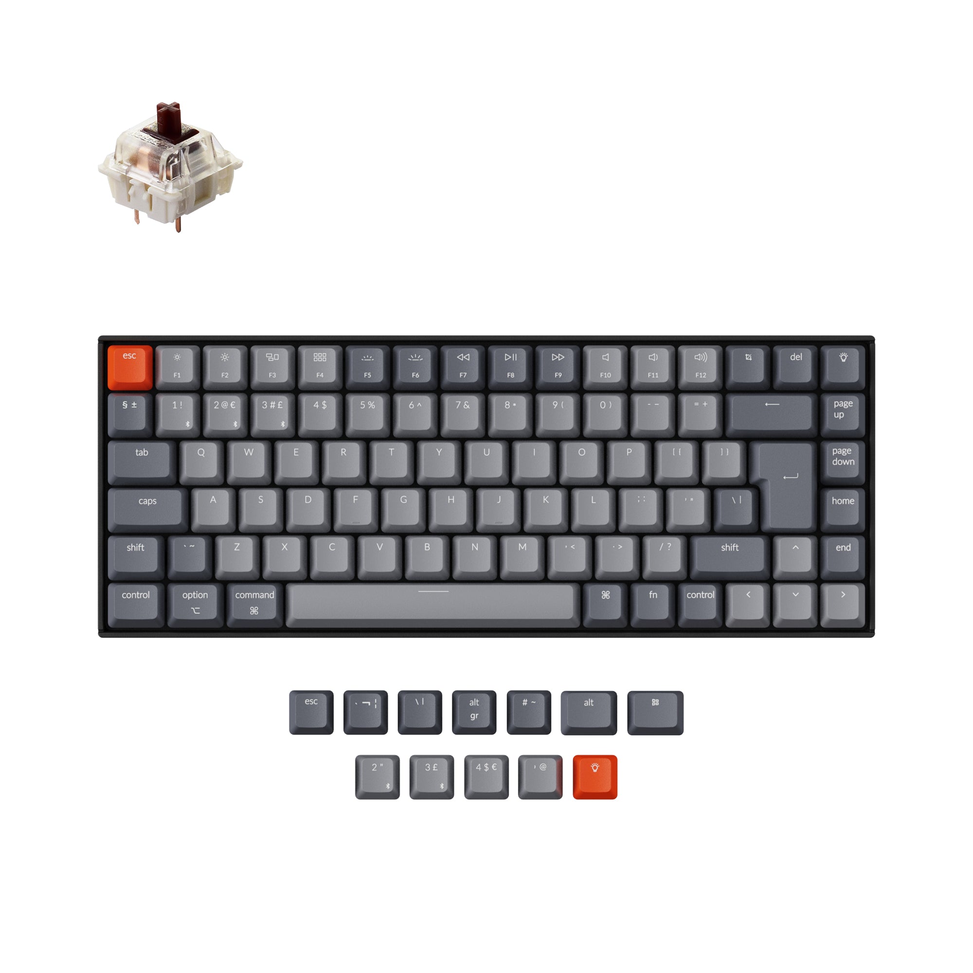 Keychron K2 Wireless Mechanical Keyboard (UK ISO Layout) - Version 2